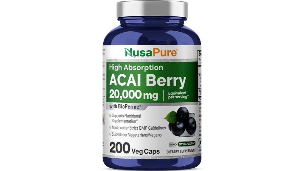 acai berry supplement capsules