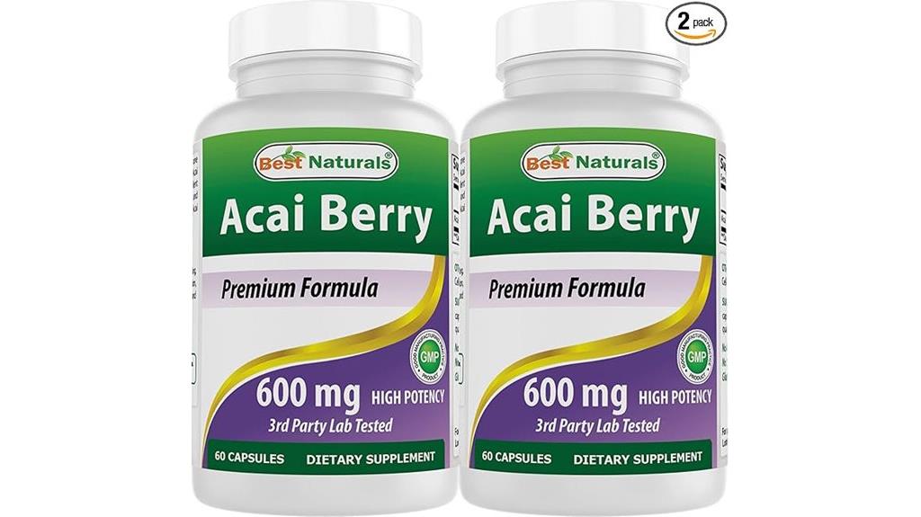 acai berry supplements pack