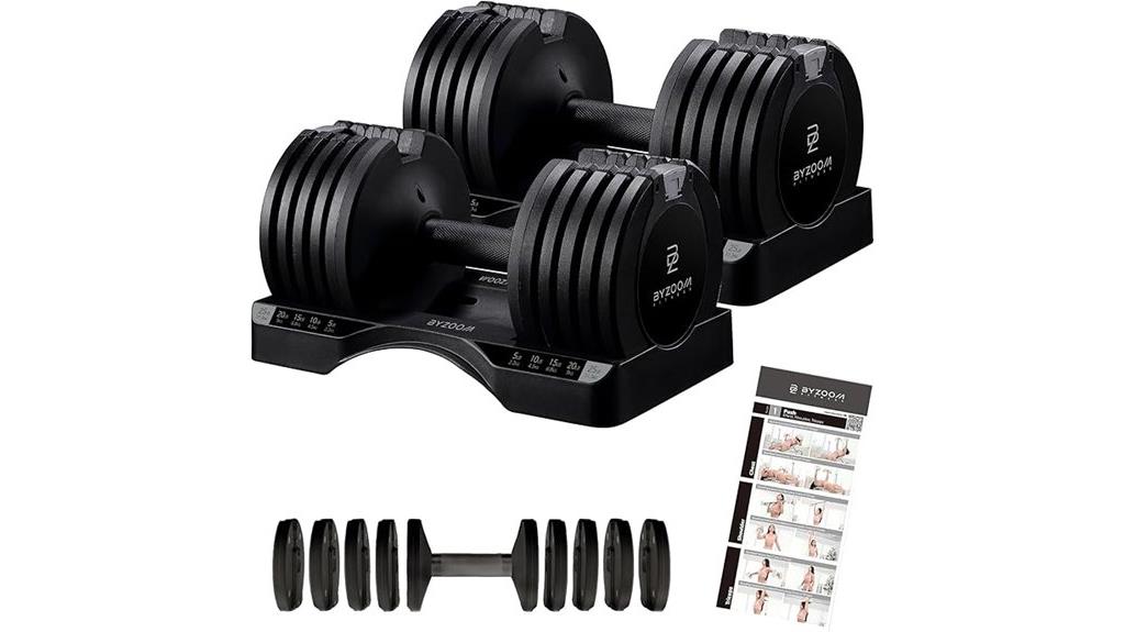 adjustable 12 5 25lb dumbbell