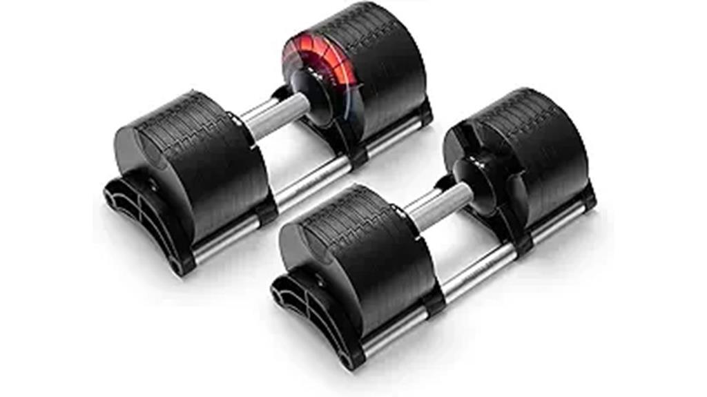 adjustable dumbbells weight range