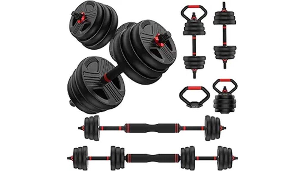adjustable multiple weight dumbbells
