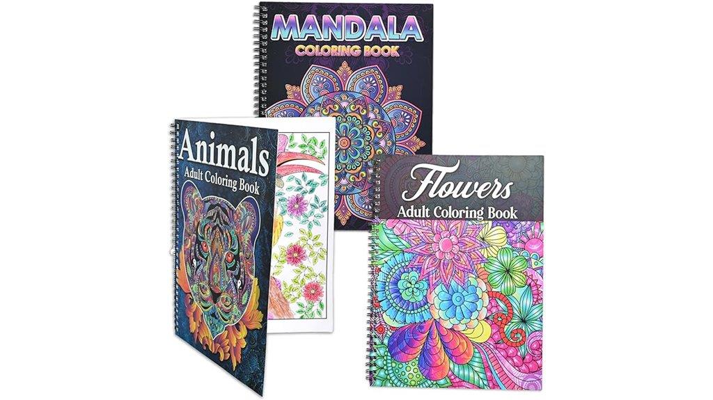 adult coloring book set