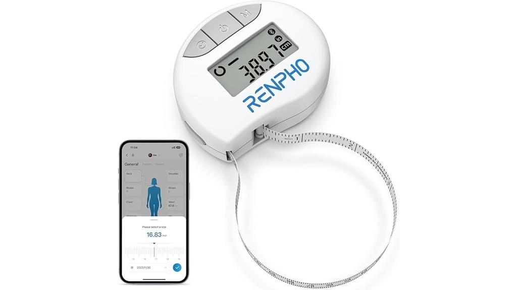 bluetooth enabled body measuring tape