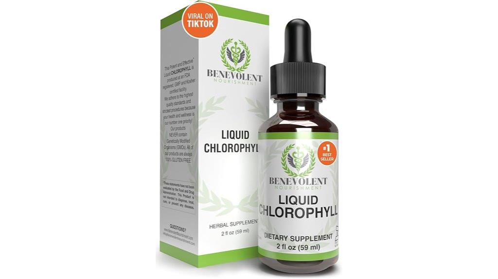 chlorophyll copper liquid drops