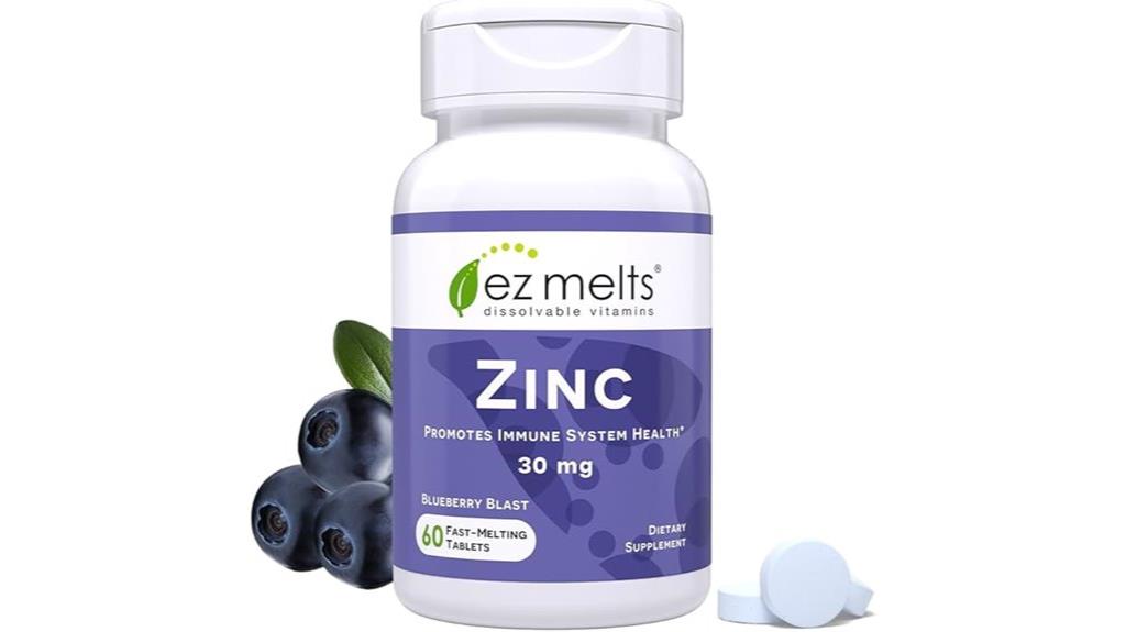 dissolvable zinc supplement 30mg
