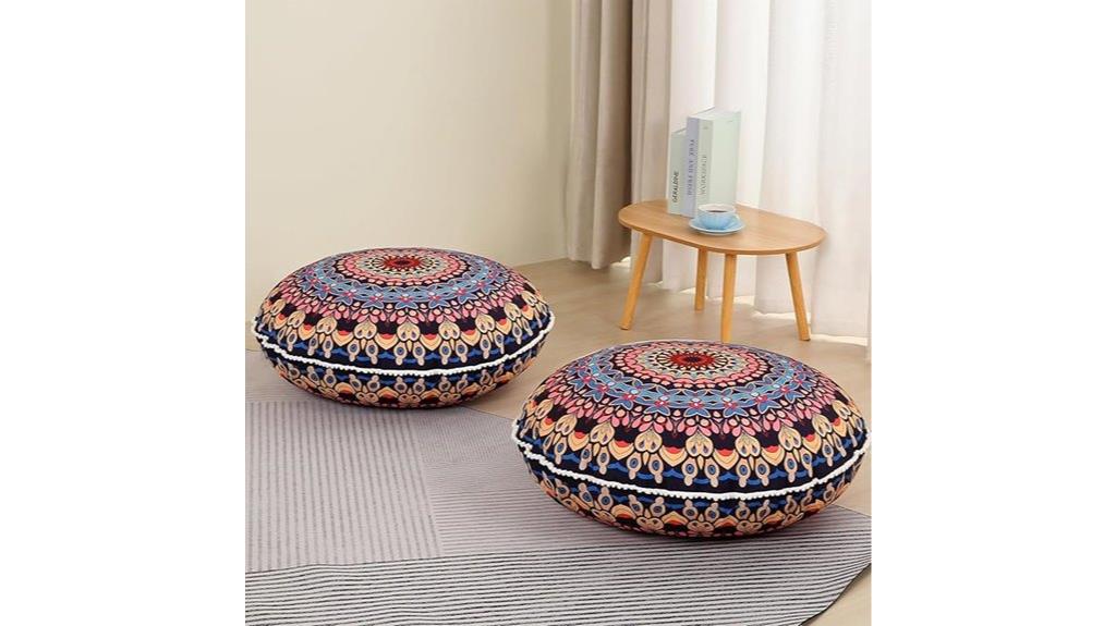 double pack meditation cushions