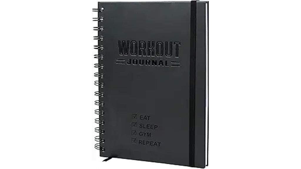 durable hardcover workout log