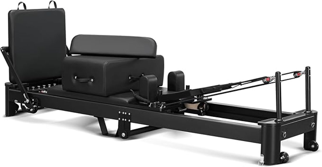 foldable aluminum pilates reformer