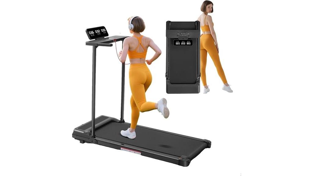 foldable treadmill with handle