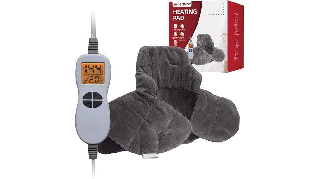 gray weighted heating pad
