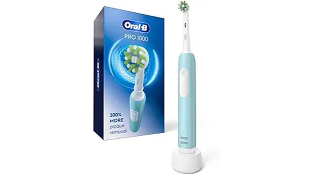 green electric toothbrush