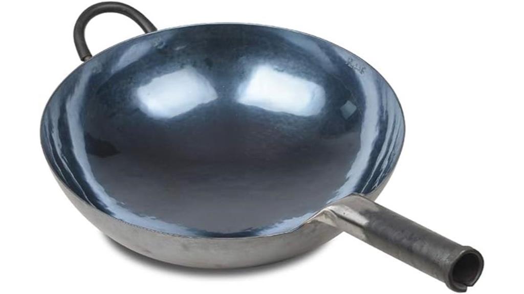 hand hammered iron wok