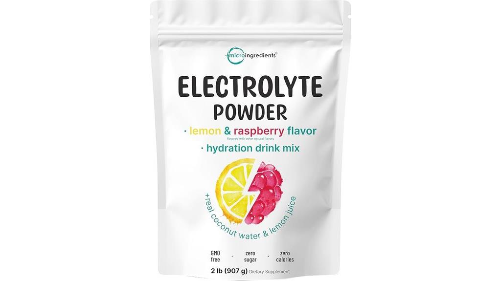 hydrating lemon raspberry powder