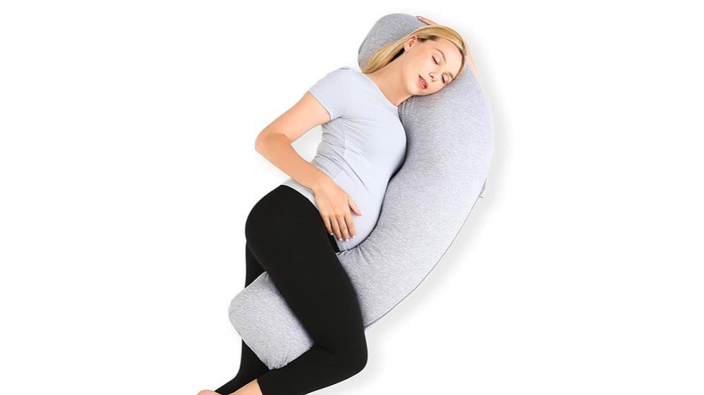 j shaped pregnancy pillow