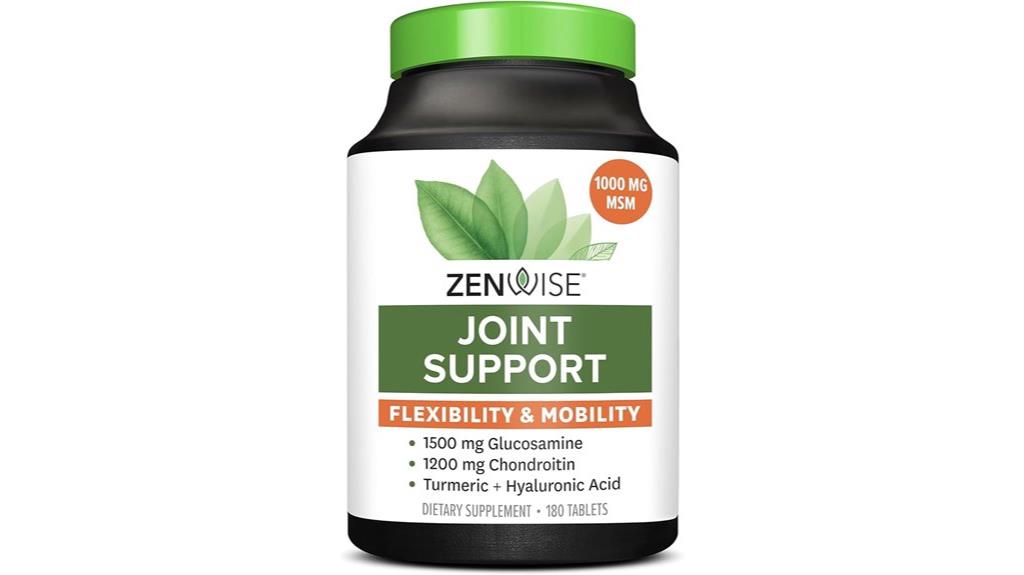 joint support supplement bottle