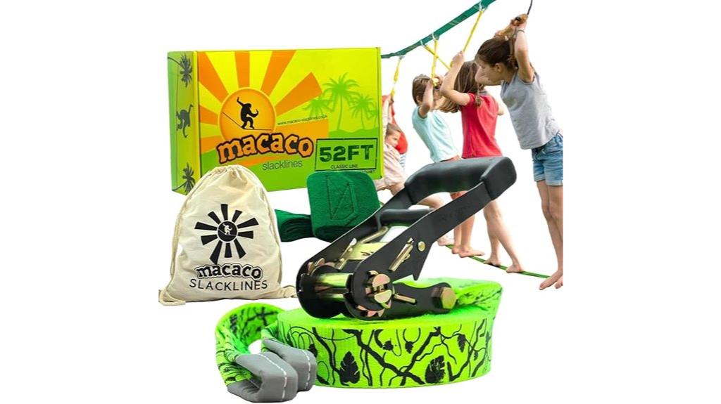 kids and adults slackline
