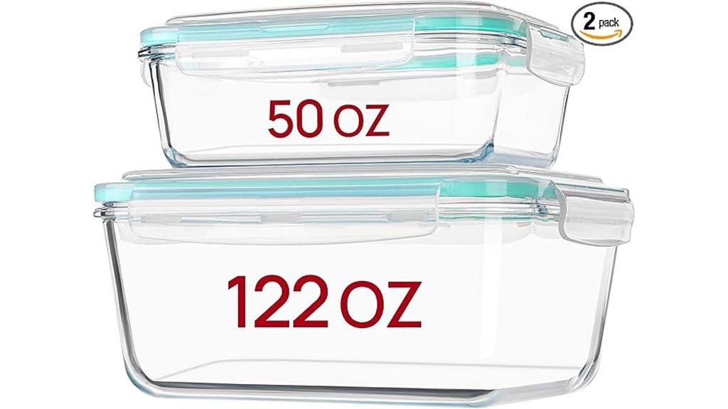 large glass storage containers