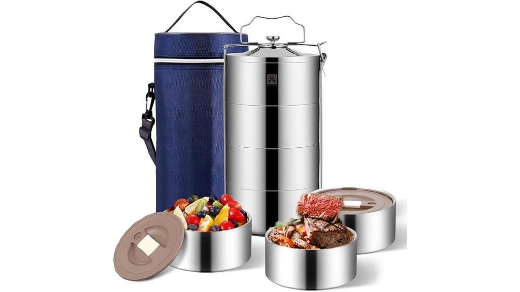 large stainless steel lunchbox
