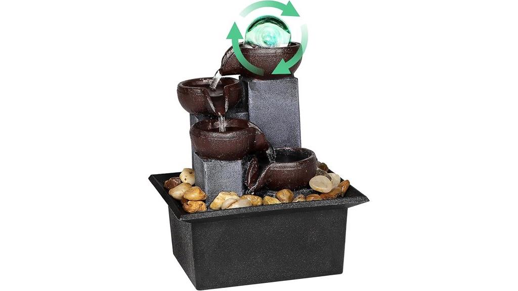 led lit indoor fountain