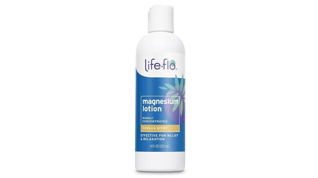 magnesium vanilla scent lotion