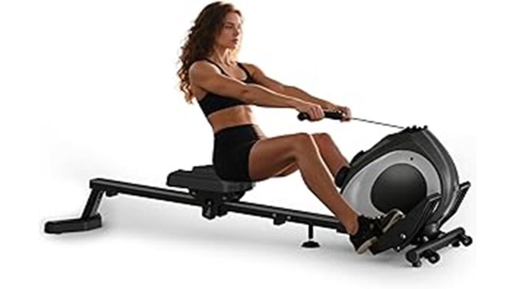 magnetic foldable rowing machine