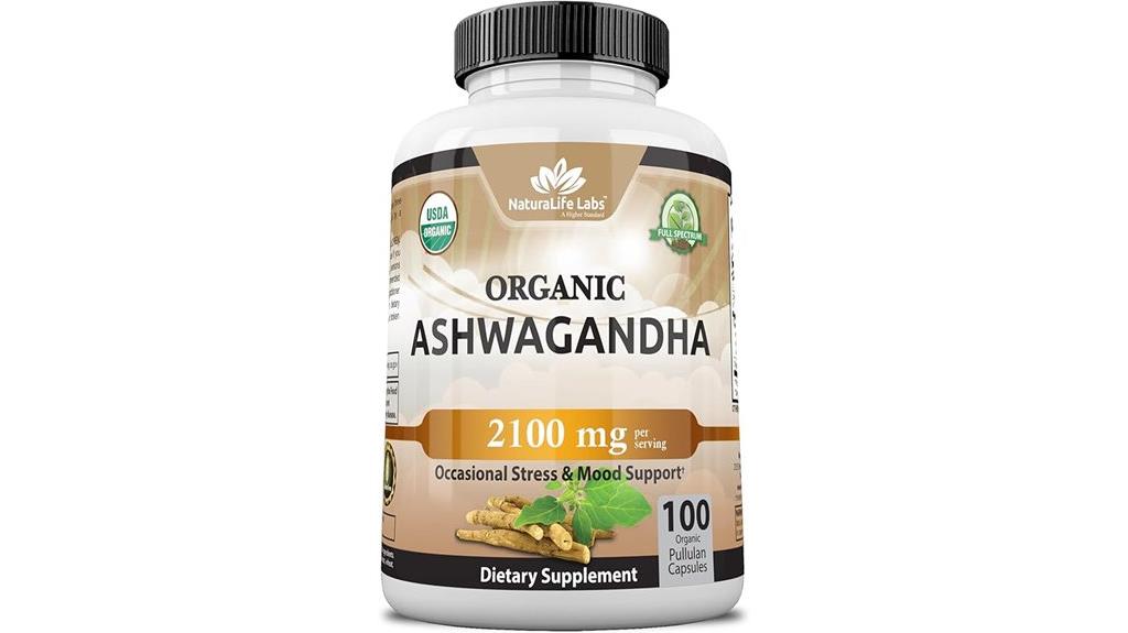 organic ashwagandha 2100mg capsules