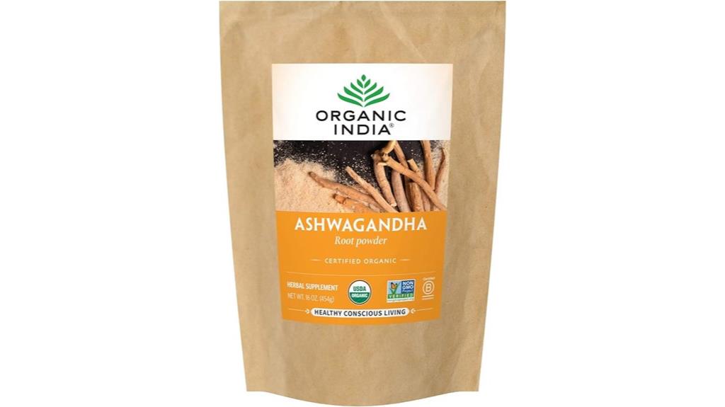 organic ashwagandha powder bag