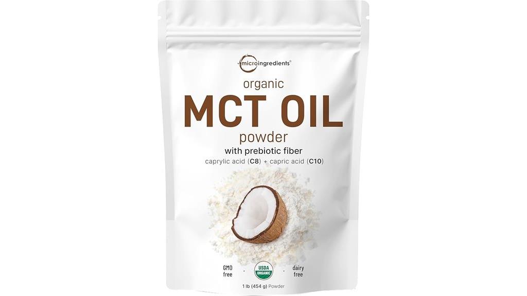 organic mct powder with fiber