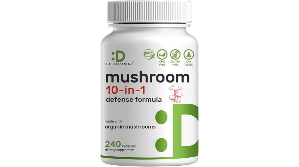 organic mushroom supplement capsules