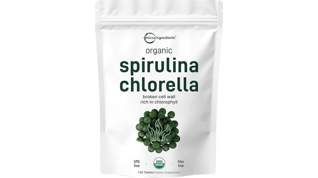 organic spirulina chlorella tablets