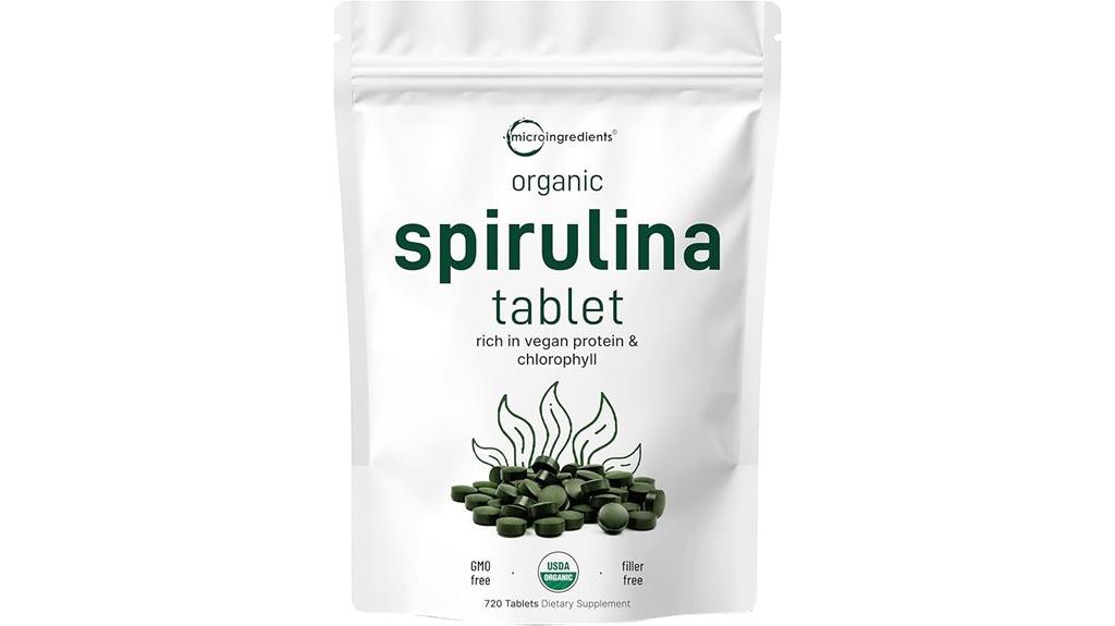 organic spirulina supplement tablets
