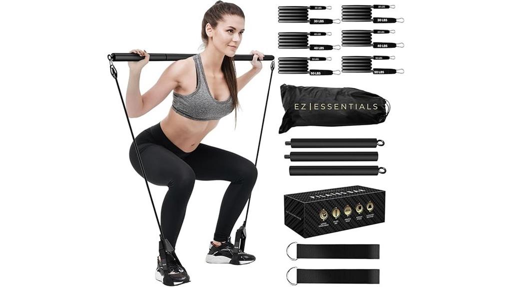 pilates bar with bands