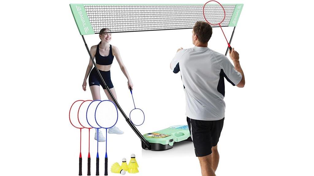 portable badminton net set