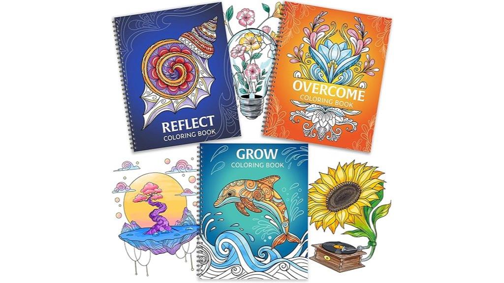 relaxing coloring book set
