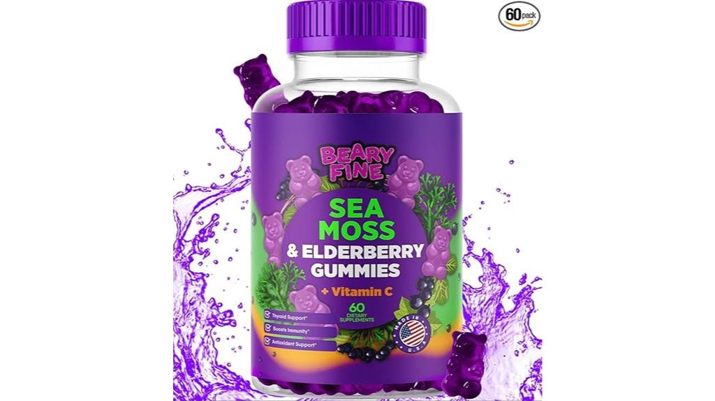 sea moss and elderberry gummies