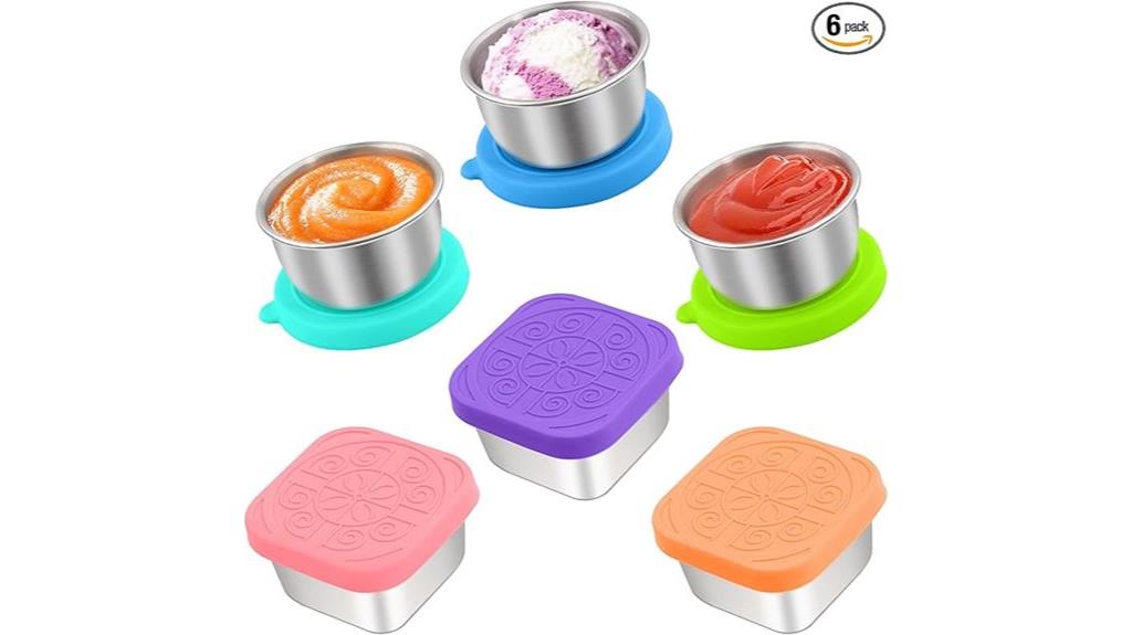 six container salad dressing set