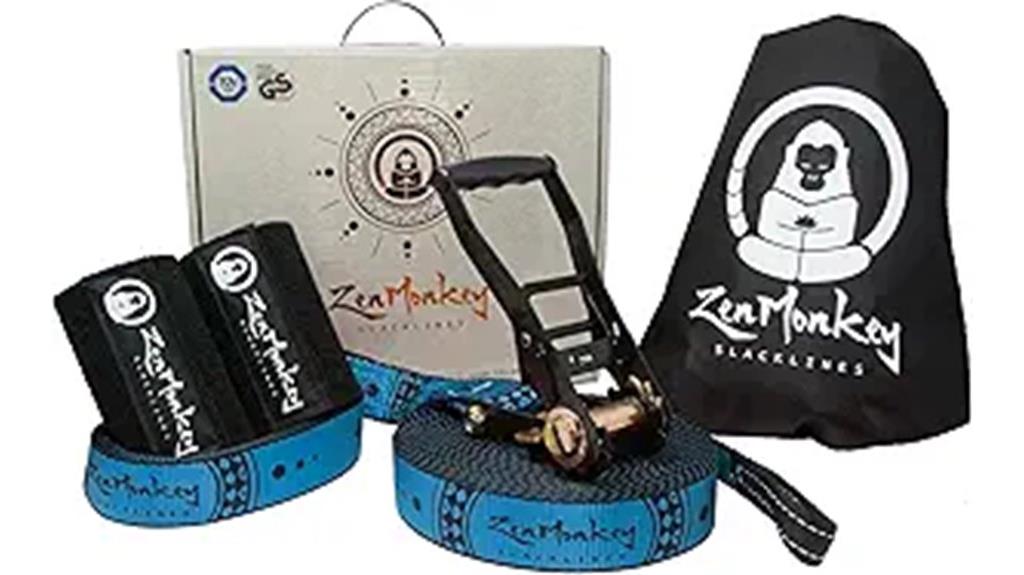 slackline kit with tree guards