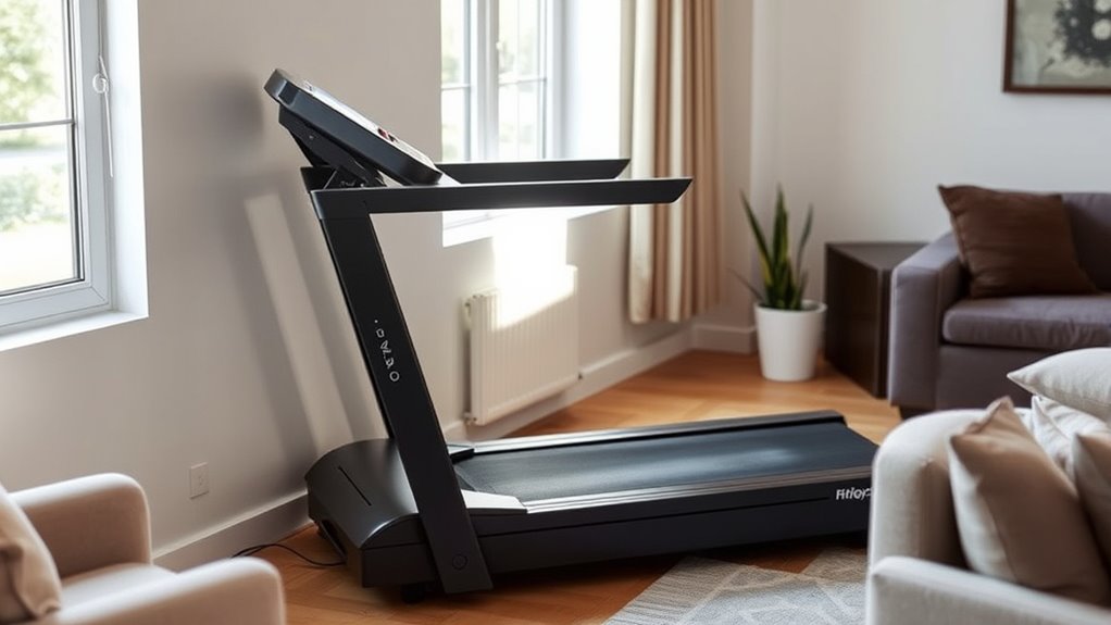 space efficient quiet safe treadmill