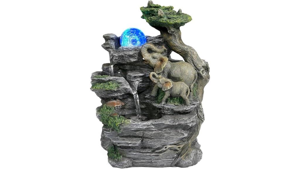 spinning ball tabletop fountain
