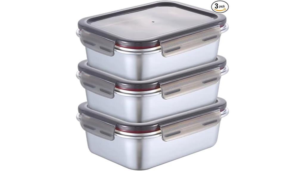 stainless steel meal containers
