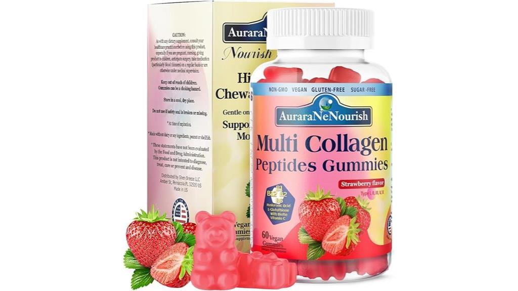 strawberry sugar free collagen gummies