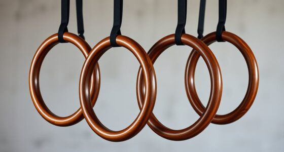 top wooden gymnastic rings