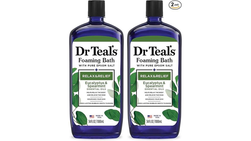 twin packs of soothing bath