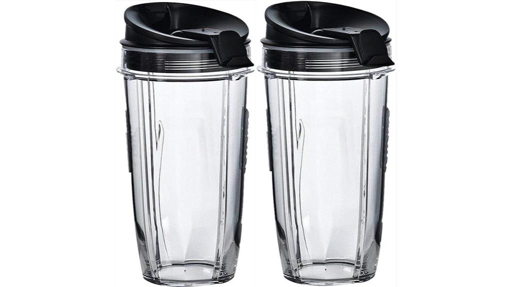 two 24 oz blender cups