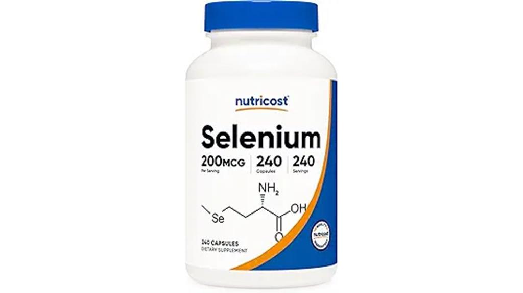 vegetarian selenium supplement capsules