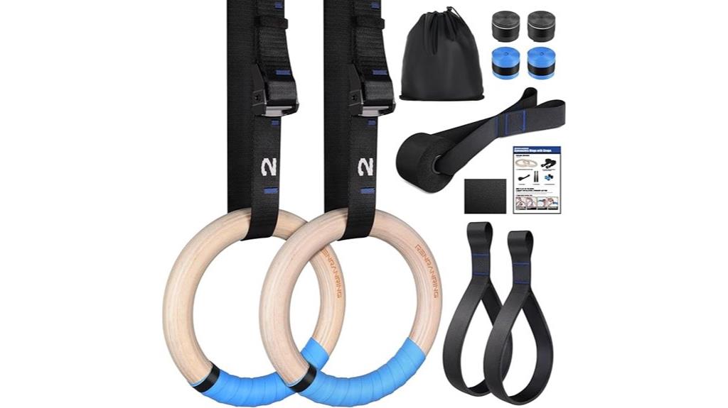 wooden gymnastic rings set