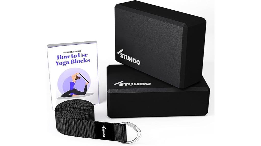 yoga blocks and strap set