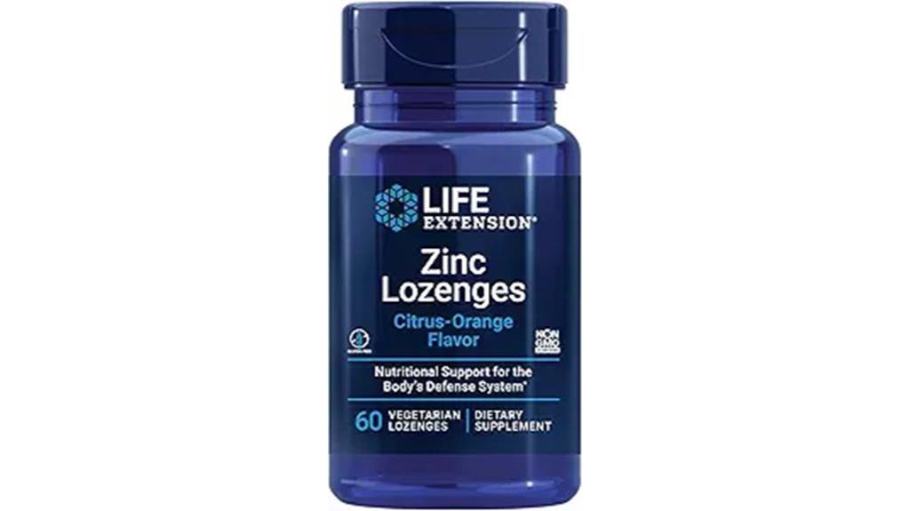 zinc lozenges citrus flavor