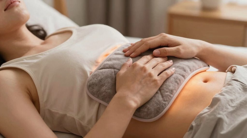heat relaxes menstrual muscles