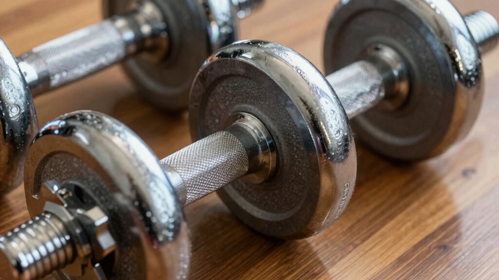 locking mechanisms for adjustable dumbbells